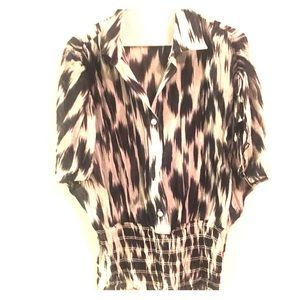 Karen Kane black & white blouse blouse- Medium
